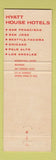 Matchbook Cover - Hyatt House Hotels San Francisco Jose Palo Alto CA