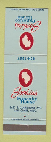 Matchbook Cover - Solphia's Pancake House Eau Claire WI