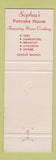 Matchbook Cover - Solphia's Pancake House Eau Claire WI