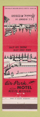 Matchbook Cover - Air Park Motel Mexico MO