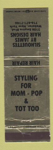 Matchbook Cover - Silhouettes James Hair Salon Webster NY