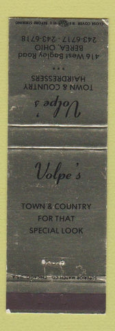 Matchbook Cover - Volpe's Town and Country salon Berea OH