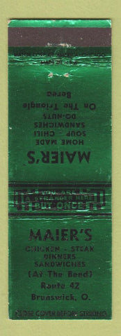 Matchbook Cover - Maier's Restaurant Brunswick OH