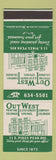 Matchbook Cover - Out West Printing Colorado Springs Stationery