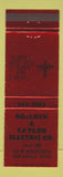 Matchbook Cover - Bullock & Taylor Electric San Angelo TX