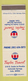 Matchbook Cover - Taylor Travel Agency Colorado Springs
