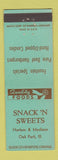 Matchbook Cover - Snack n Sweets Oak Park IL restaurant hamburgers