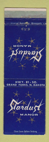 Matchbook Cover - Stardust Manor Grand Forks ND WEAR