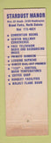 Matchbook Cover - Stardust Manor Grand Forks ND WEAR