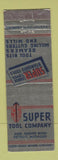 Matchbook Cover - Super Tool Company Detroit MI