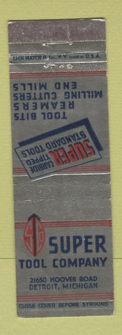 Matchbook Cover - Super Tool Company Detroit MI