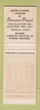 Matchbook Cover - Simons Pisoni Interiors Clayton MO