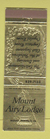 Matchbook Cover - Mount Airy Lodge Mount Pocono PA