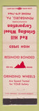 Matchbook Cover - Red Hill Grinding Wheel Corp Pennsburg PA