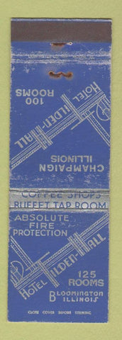 Matchbook Cover - Hotel Tilden Hall Bloomington IL WORN