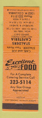 Matchbook Cover - Stalders CafeteriaSpringfield OH