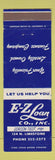 Matchbook Cover - EZ Loan Company Lexington KY WEAR