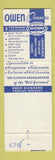 Matchbook Cover - Owen Cleaners Laundry Paducah KY WEAR