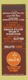 Matchbook Cover - Ballins Hotels Taverns New Zealand CHAIN