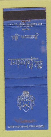 Matchbook Cover - Belvedere Hotel Baltimore MD WORN