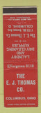 Matchbook Cover - EJ Thomas Laundry Dry Cleaning Supply Columbus OH