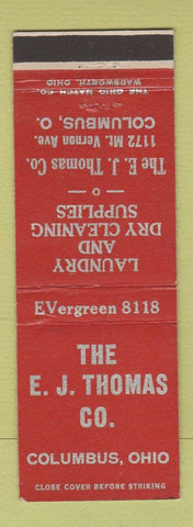 Matchbook Cover - EJ Thomas Laundry Dry Cleaning Supply Columbus OH