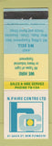 Matchbook Cover - NPH Hire Centre Equipment New Zealand New Plymouth