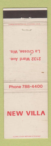 Matchbook Cover - New Villa La Crosse WI WEAR