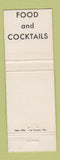 Matchbook Cover - New Villa La Crosse WI WEAR