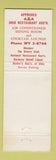 Matchbook Cover - Swallows Restaurant Ashtabula OH WEAR