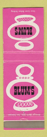 Matchbook Cover - Blum's San Francisco Mateo Palo Alto Carmel Pasadena CA