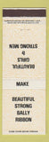 Matchbook Cover - Beautiful Strong Bally Ribbon Houck Catering Boyertown PA Inn
