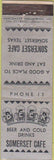 Matchbook Cover - Somerset Cafe Somerset TX Merchants WEAR