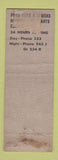 Matchbook Cover - Meneely Motor Company Ford Punxsutawney PA WORN