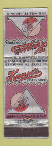 Matchbook Cover - Kaase's Restaurant Akron OH WEAR