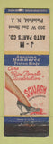 Matchbook Cover - JM Auto Parts Planfield NJ American Hammered Piston Rings WEAR