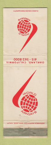 Matchbook Cover - World Airways Oakland CA WEAR