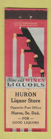 Matchbook Cover - Huron Liquor Store Huron SD Deco