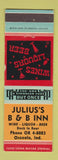 Matchbook Cover - Julius's B&B Inn Osceola IN