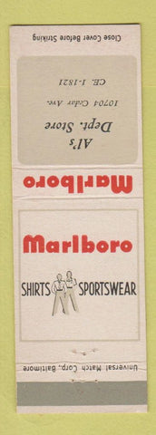 Matchbook Cover - Marlboro Men's Clothes Al's