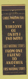 Matchbook Cover - First National Stores