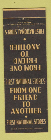 Matchbook Cover - First National Stores