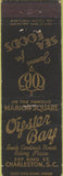 Matchbook Cover - Oyster Bay Charleston SC Restaurant Marion Square