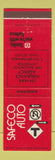 Matchbook Cover - Safeco Auto Insurance Lin Mar