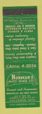 Matchbook Cover - Norman's Auto Glass Columbus OH