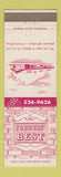 Matchbook Cover - Farmers' Best Lewisburg PA restaurant store