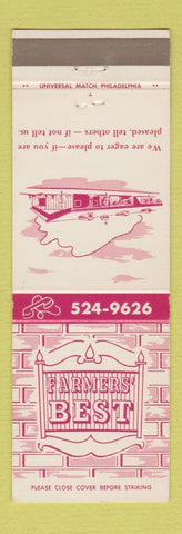 Matchbook Cover - Farmers' Best Lewisburg PA restaurant store