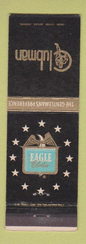 Matchbook Cover - Eagle Men's Clothes Clubman