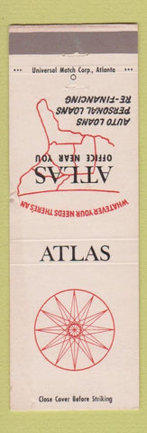 Matchbook Cover - Atlas Auto Laons Daytona Beach FL WEAR