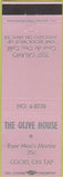 Matchbook Cover - The Olive House Casa De Oro CA Coors beer